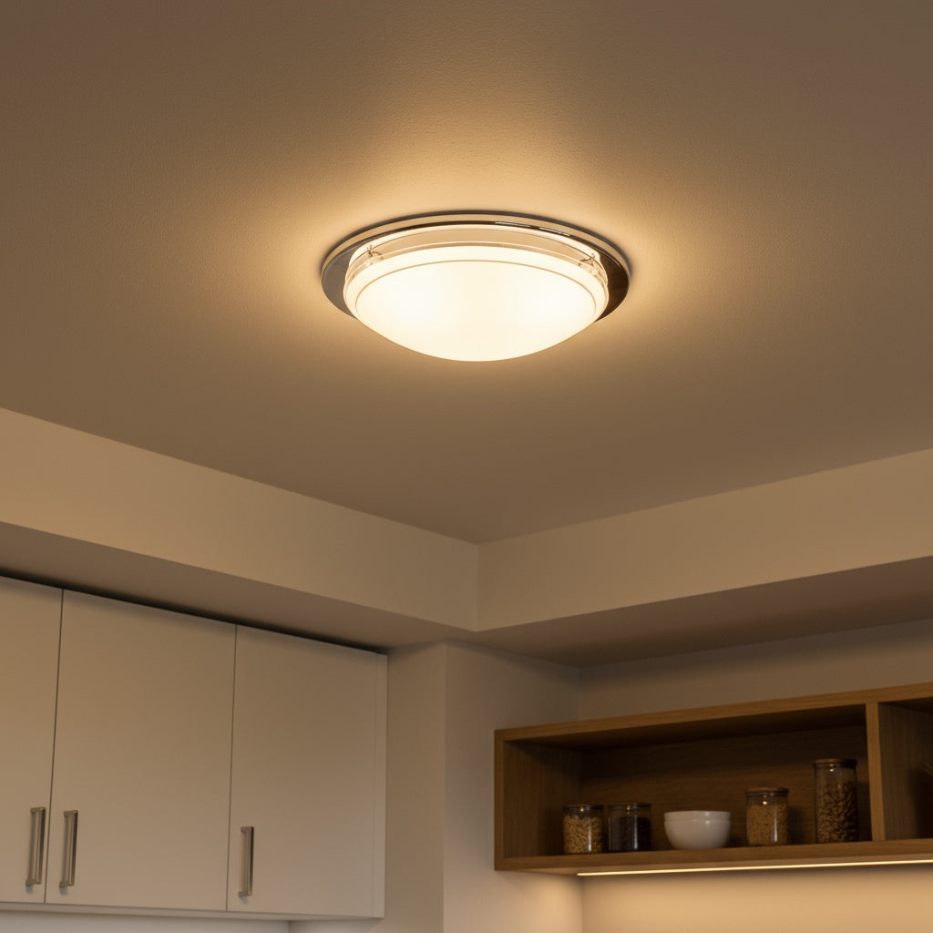 Plafoniera PLANET 1 Silver & White Rotunda 29CM