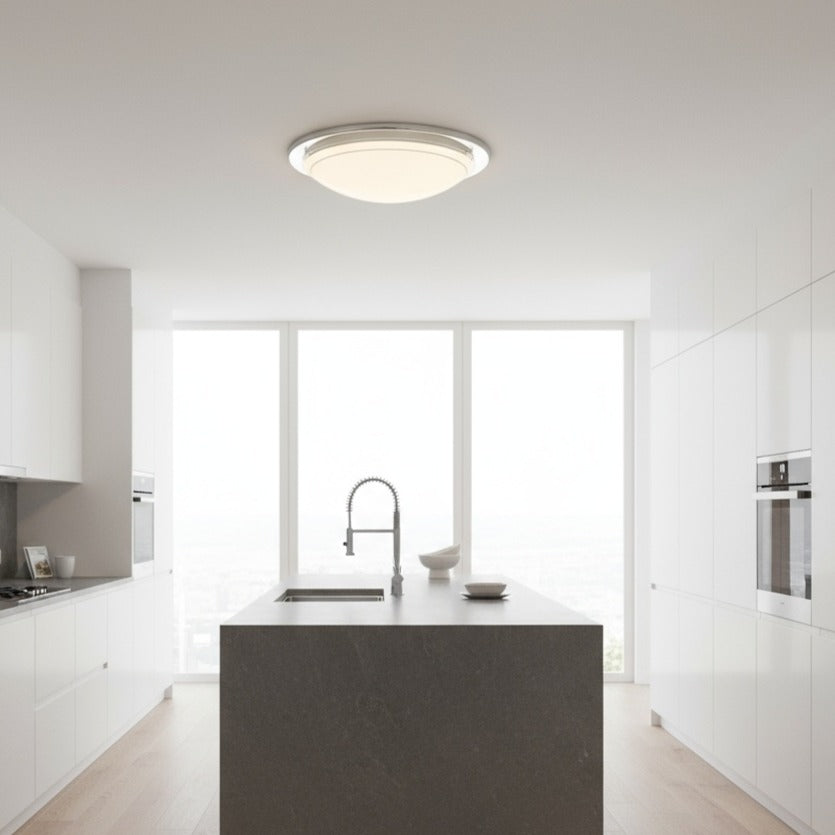 Plafoniera PLANET 1 Silver & White Rotunda 29CM