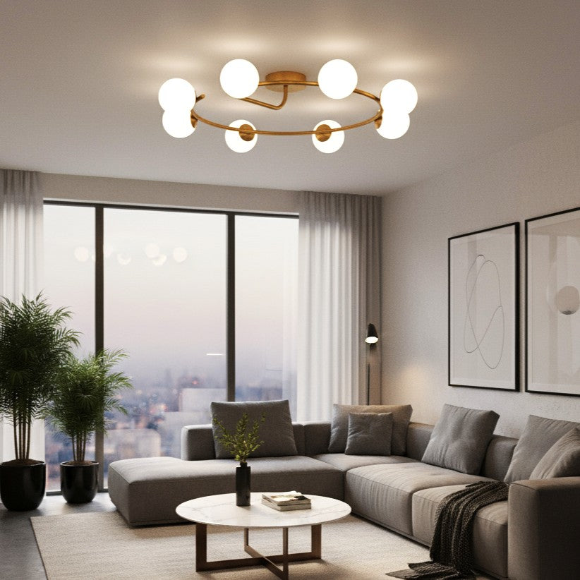  Lustra Abajur 8xE27 Gold Elegance