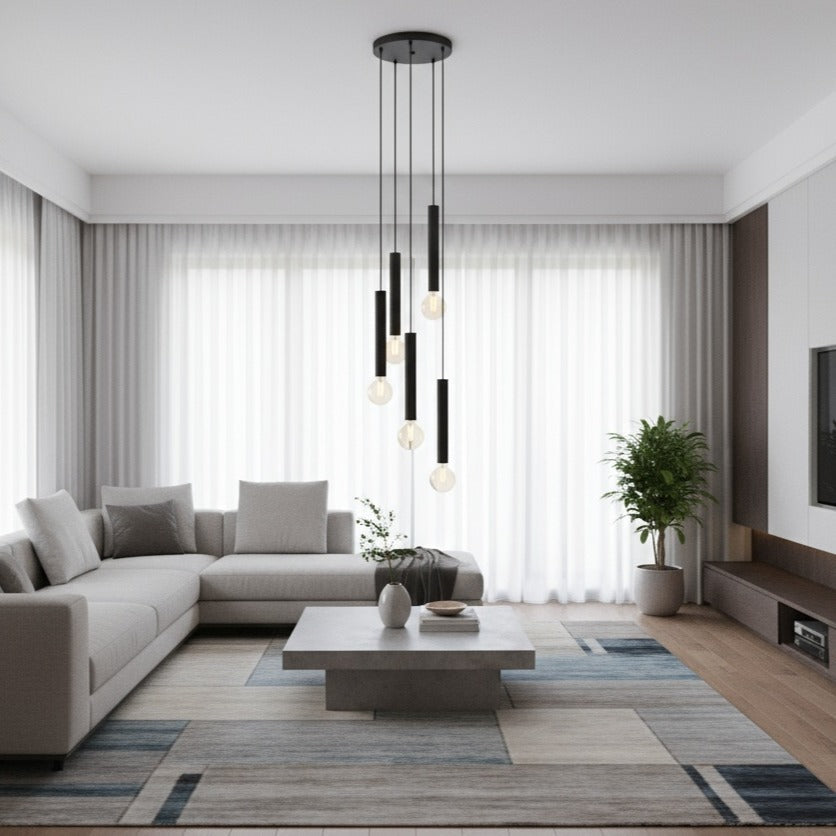 Lustra Suspendata CORTENOVA Black 5xE27 Eglo