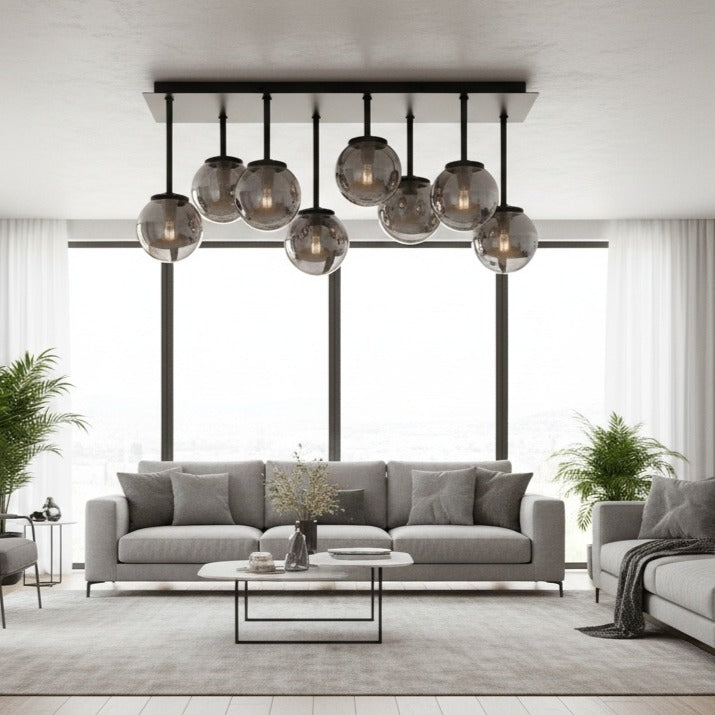 Lustra Abajur Fumuriu Black Rivendell