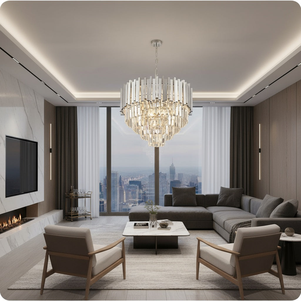 Candelabru Cristal Silver MAXI