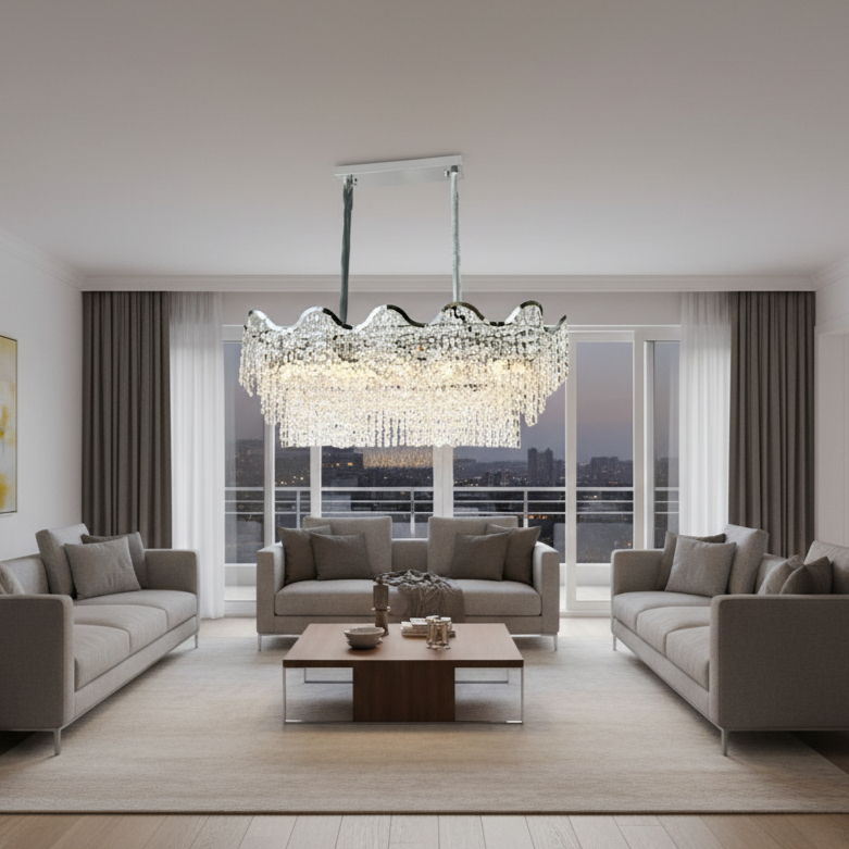 Candelabru Gigant VLORA Silver 110x42CM