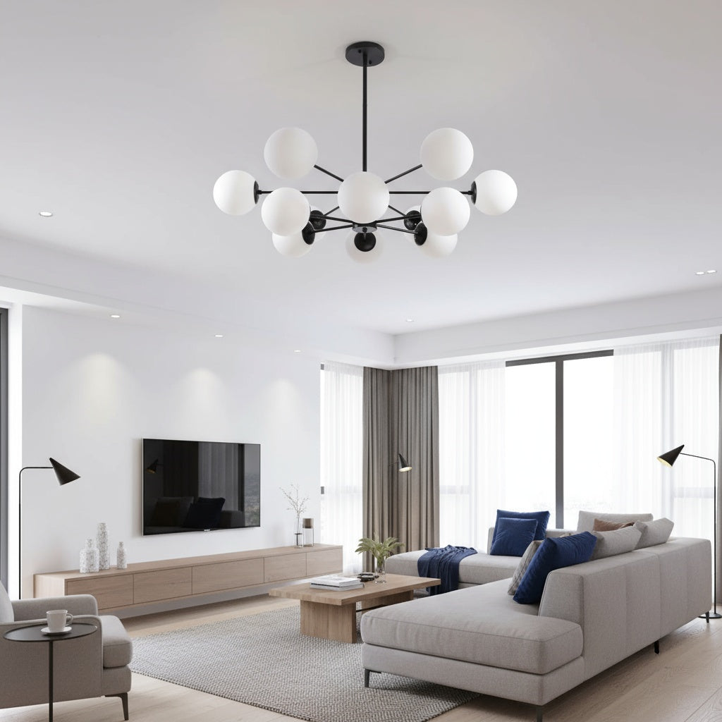 Lustra Abajur MAT BLACK 12XE27 DX103/6+6