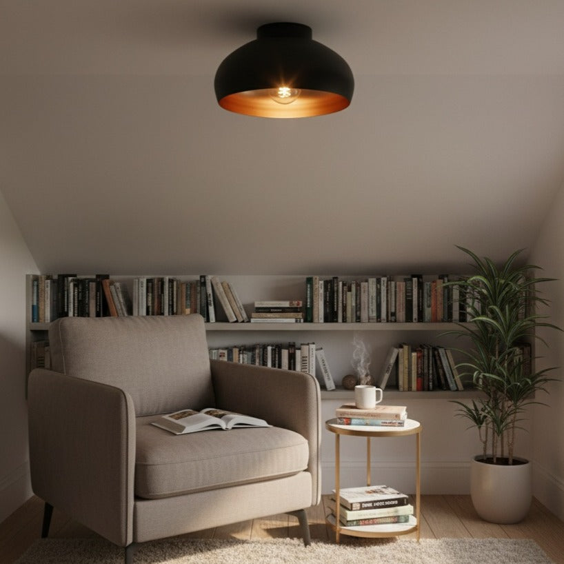 Lustra MOGANO 2 Black & Gold Eglo 28CM