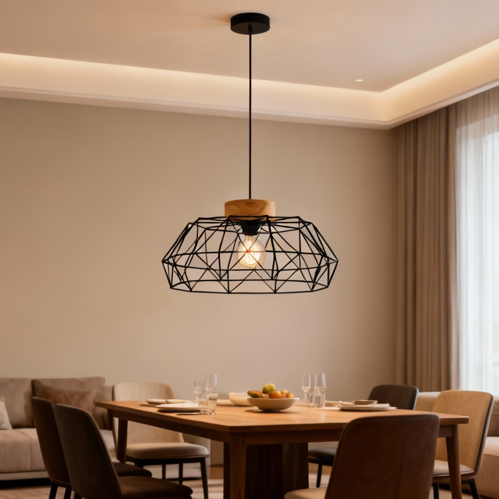 Pendul PADSTOW Black & Brown 110CM Eglo