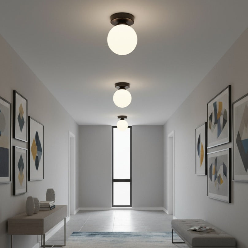 Lustra DRAL Black Abajur Mat 1xE27