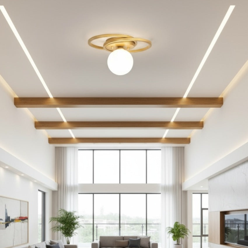 Lustra FIERA Gold Abajur Mat 1xE27