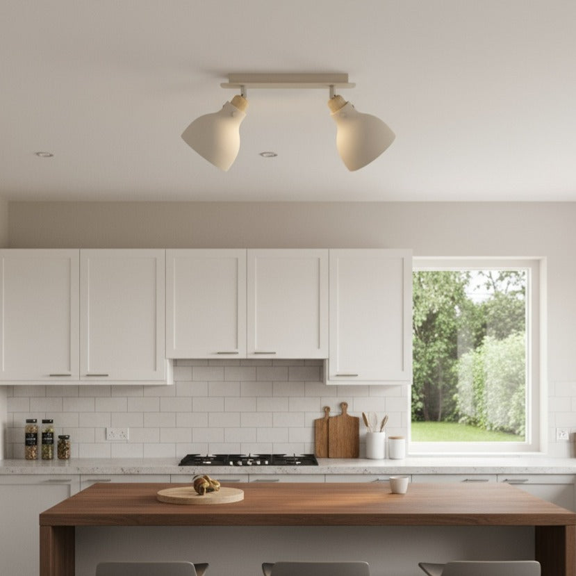 Lustra cu 2 Spoturi ARRECIFE Brown & Silver