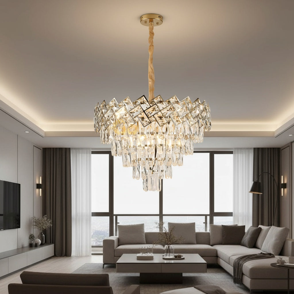 Candelabru Cristal MALLI Gold ⌀50CM