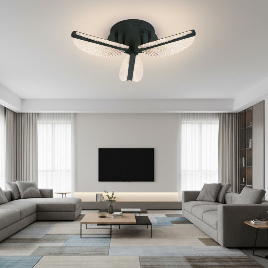 Lustra LED Mini FOLLO Black Echivalent 200W Telecomanda