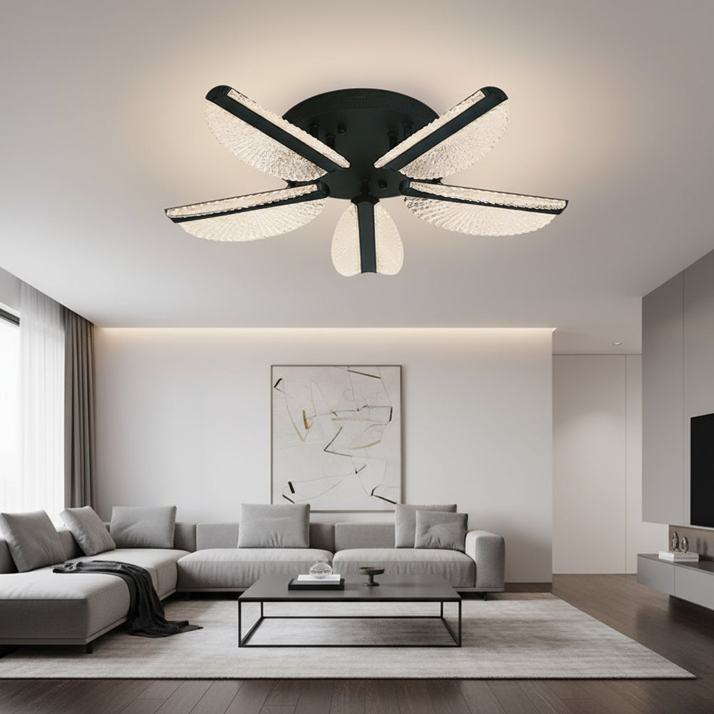 Lustra LED FOLLO Black Echivalent 350W Telecomanda