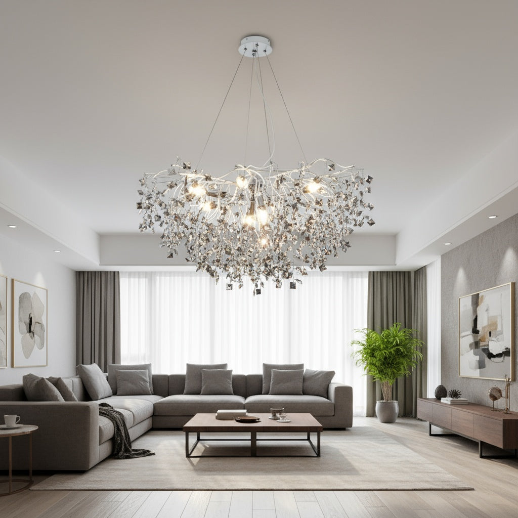 Candelabru Cristal LUXURY Silver SOFT 80cm