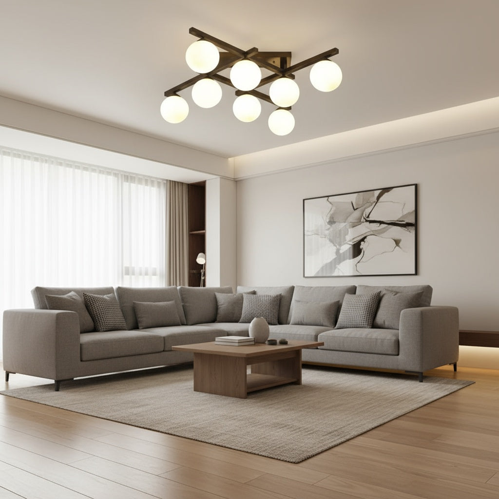 Lustra MEZO Abajur Mat 8xE27