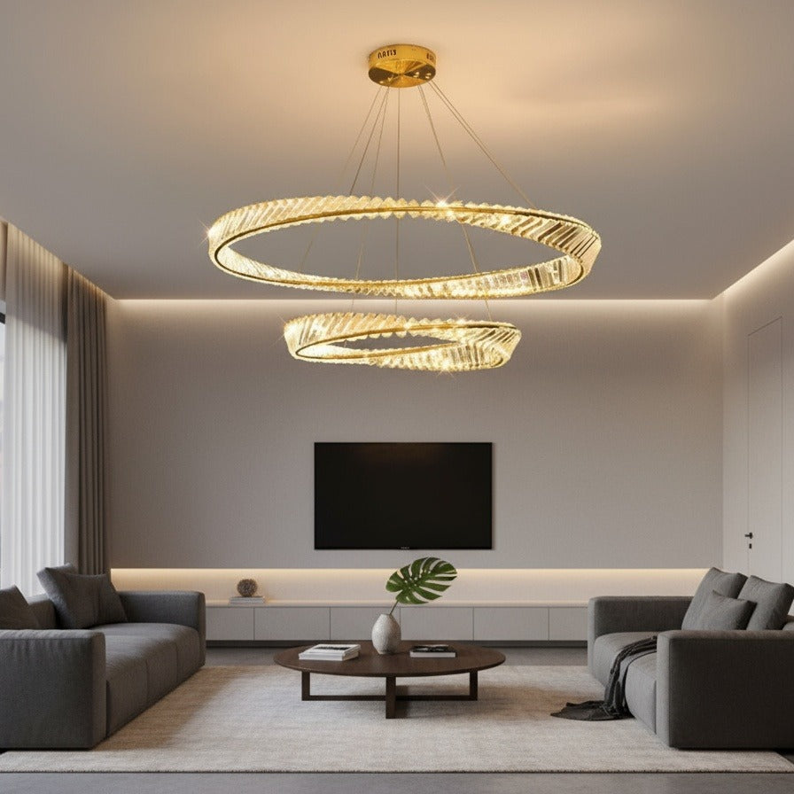 Lustra LED Cristal Suspendata Maxi EnVogue Telecomanda