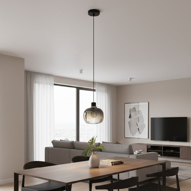 Pendul OILELLA Black 1xE27 Eglo Ø19CM