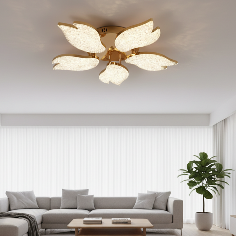 Lustra JIBO Gold Echivalent 500W Telecomanda