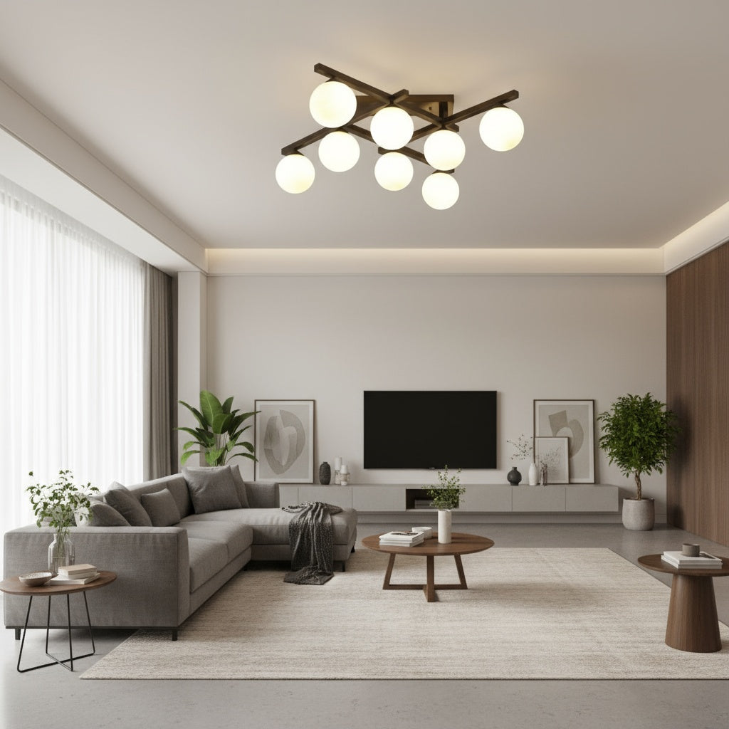 Lustra MEZO Abajur Mat 8xE27