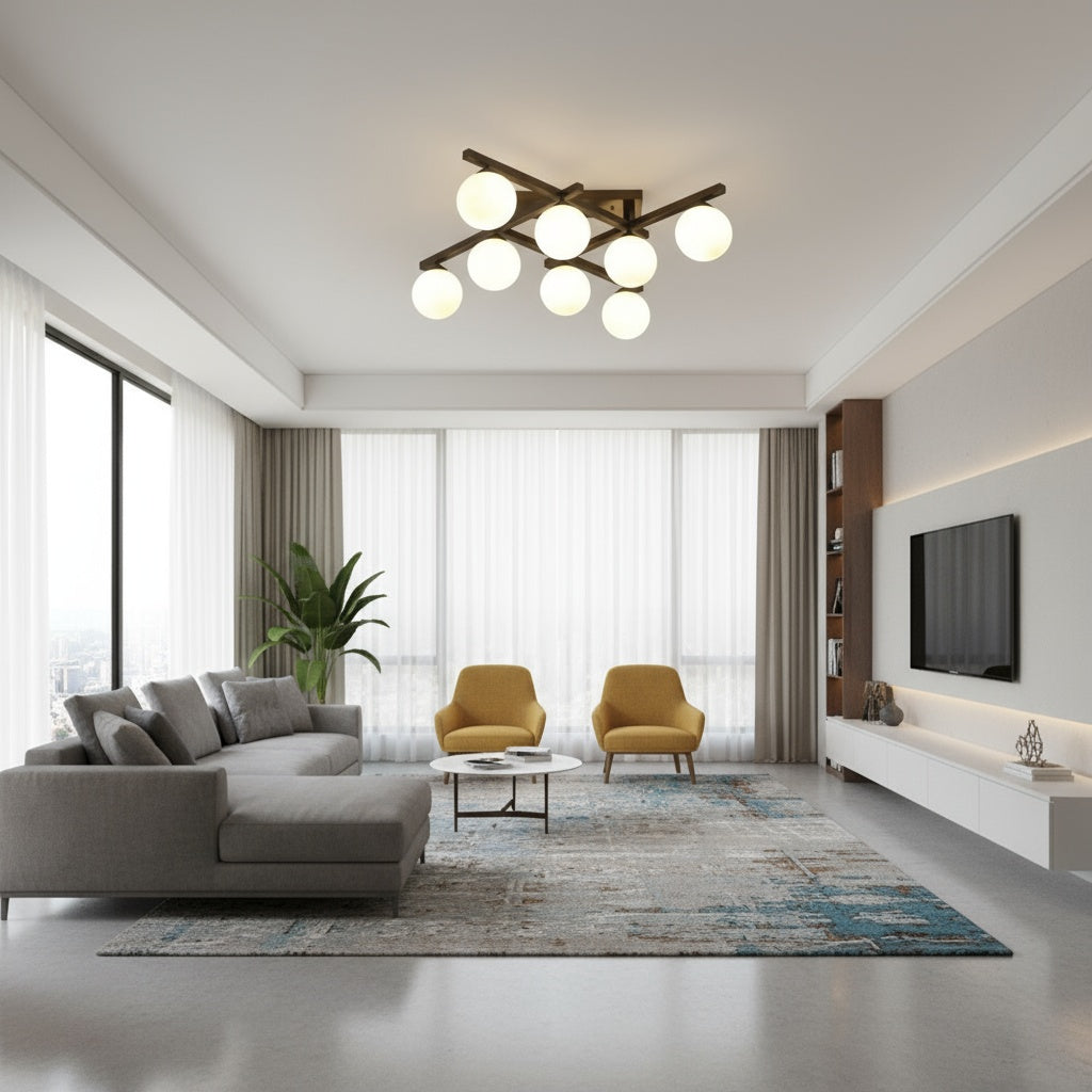 Lustra MEZO Abajur Mat 8xE27