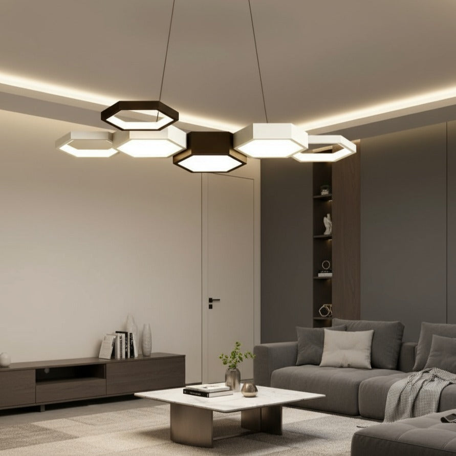 Lustra LED Black & White Echivalent 700W Telecomanda