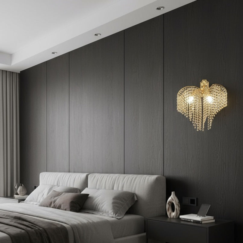 Aplica Cristal FREDA Gold 2xE14