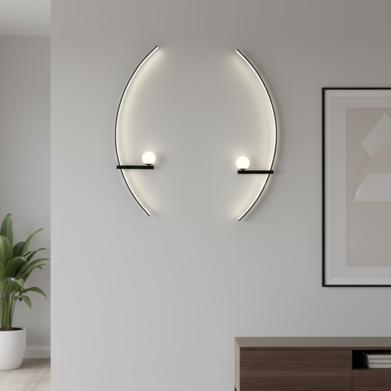 Aplica LED CUERBO Black Echivalent 350W Telecomanda