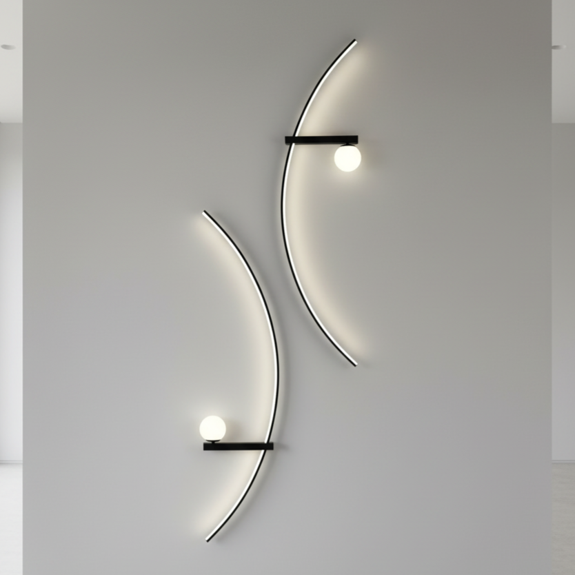 Aplica LED CUERBO Black Echivalent 350W Telecomanda