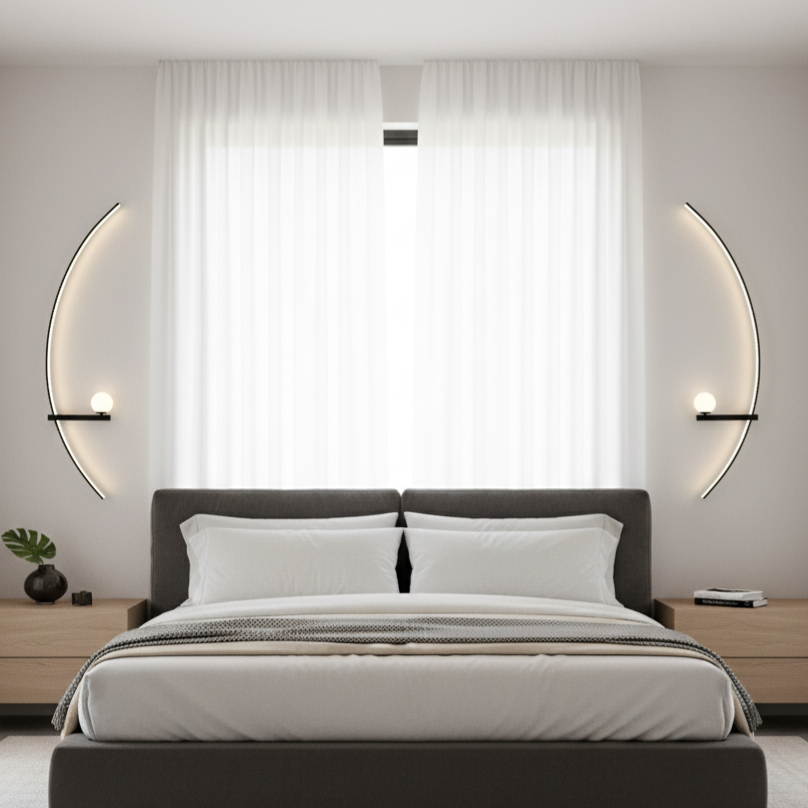 Aplica LED CUERBO Black Echivalent 350W Telecomanda