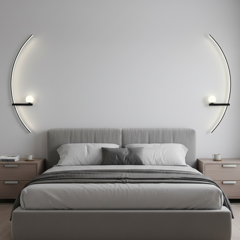 Aplica LED CUERBO Black Echivalent 350W Telecomanda