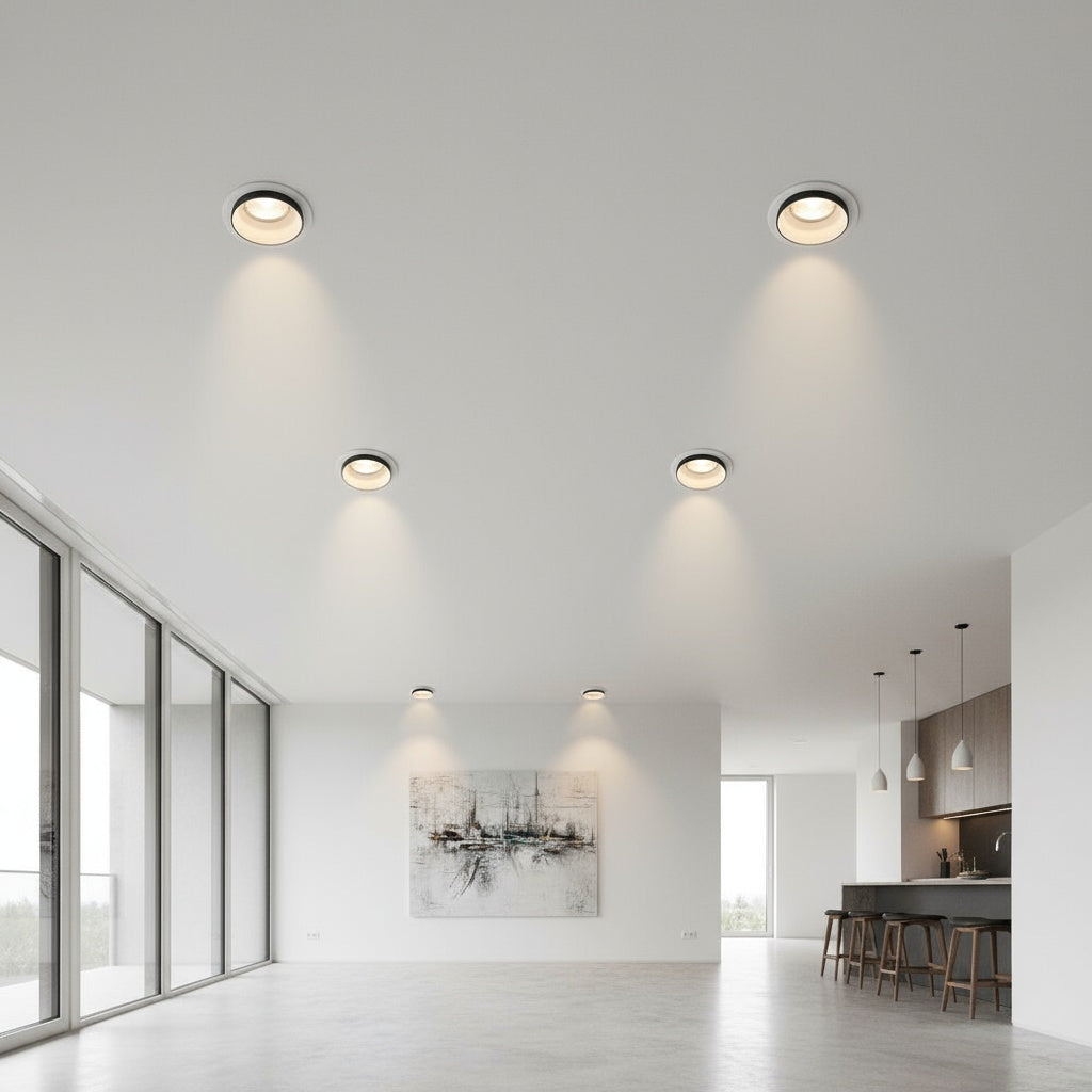 Spot Incastrat Rotund Alb & Negru Dulie MR16 Ø92x38mm