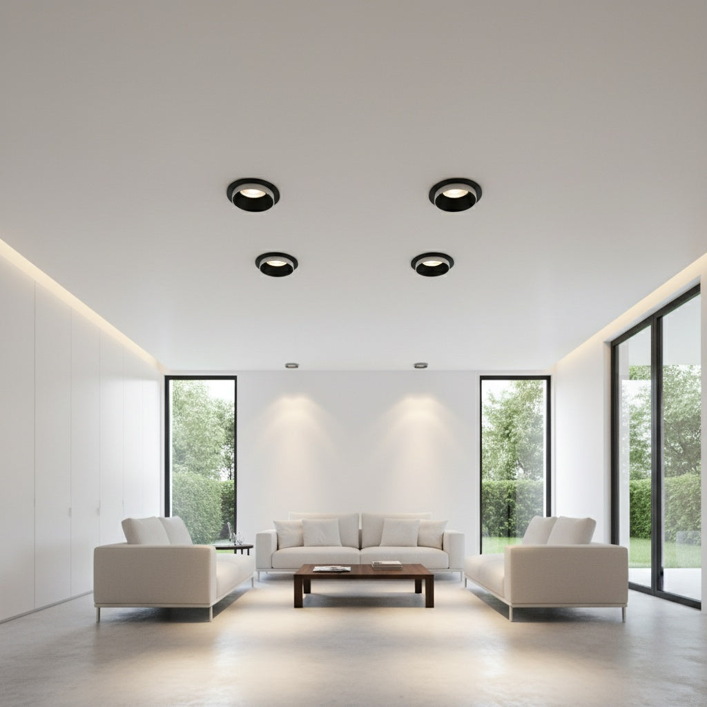 Spot Incastrat Rotund Negru & Alb Dulie MR16 Ø92x38mm