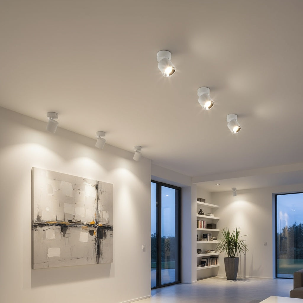 Spot Aplicat Orientabil Rotund Alb Dulie GU10 Ø8.7x12CM