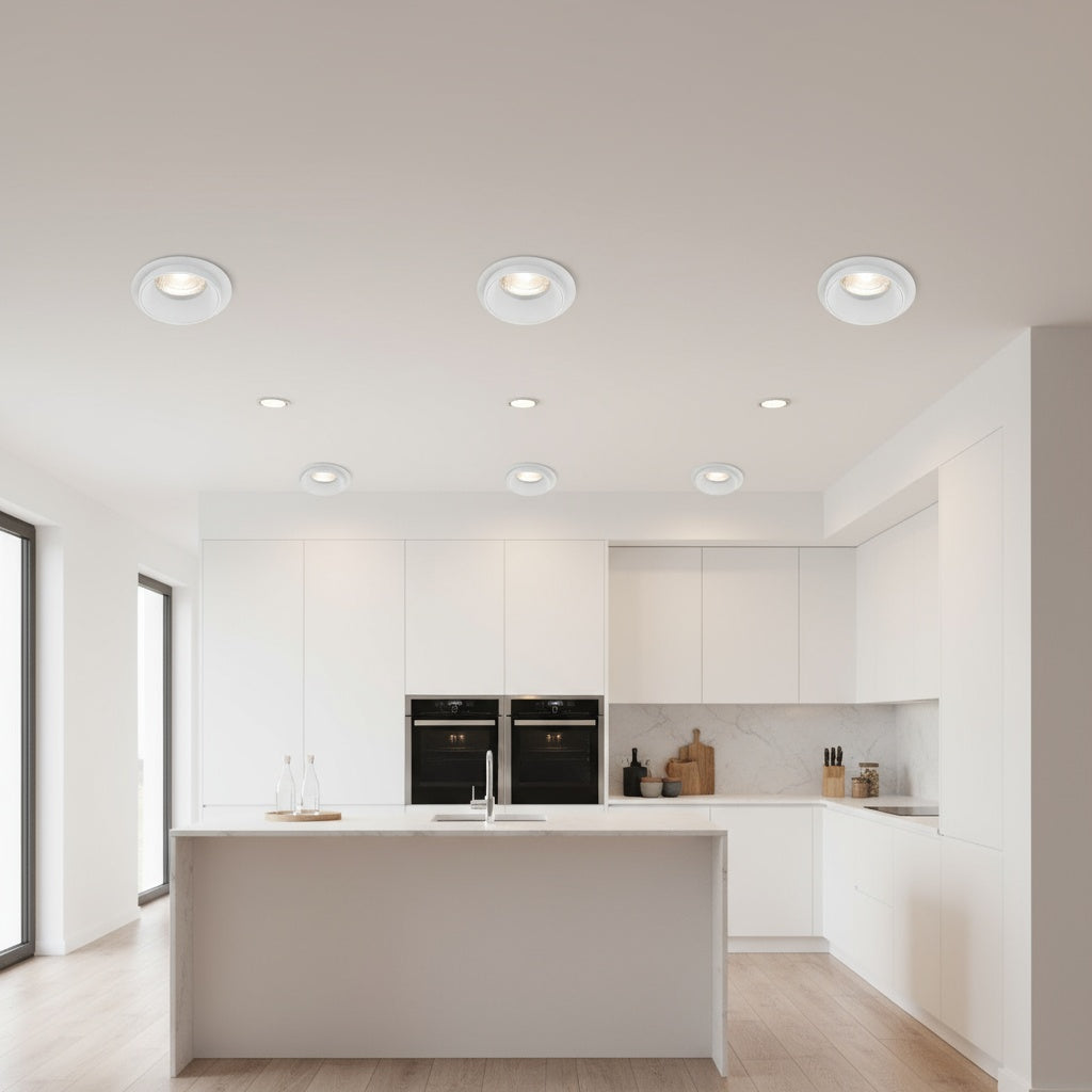 Spot Incastrat Rotund Alb Dulie MR16 Ø92x38mm