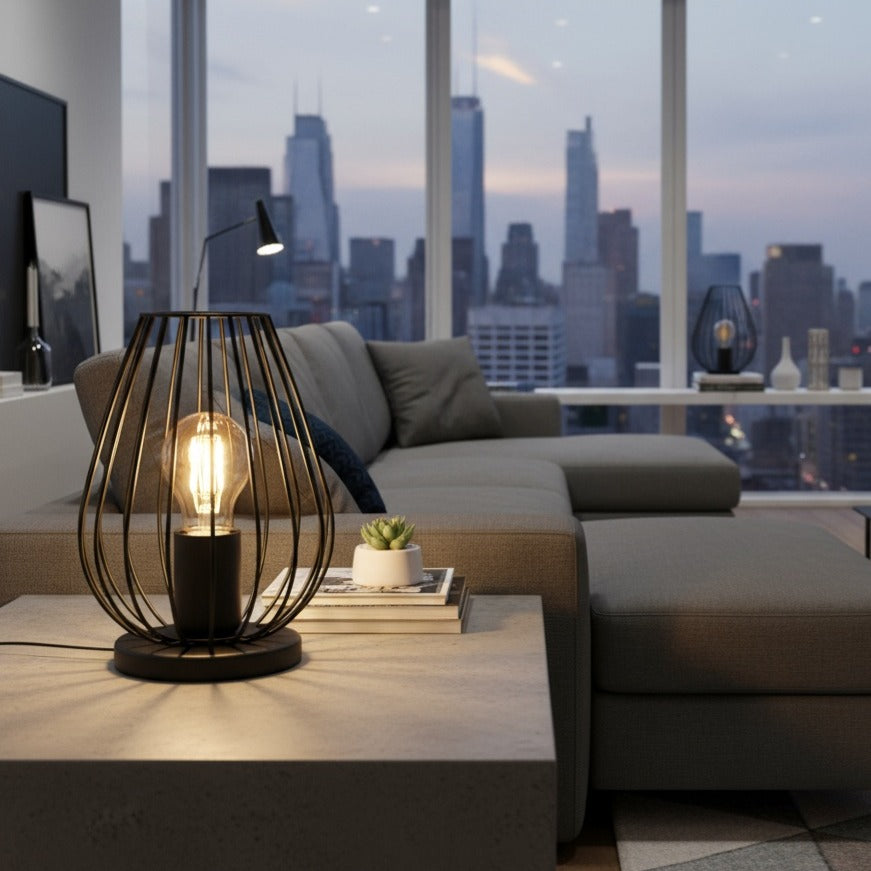 Veioza Decorativa NEWTOWN Black Ø16CM