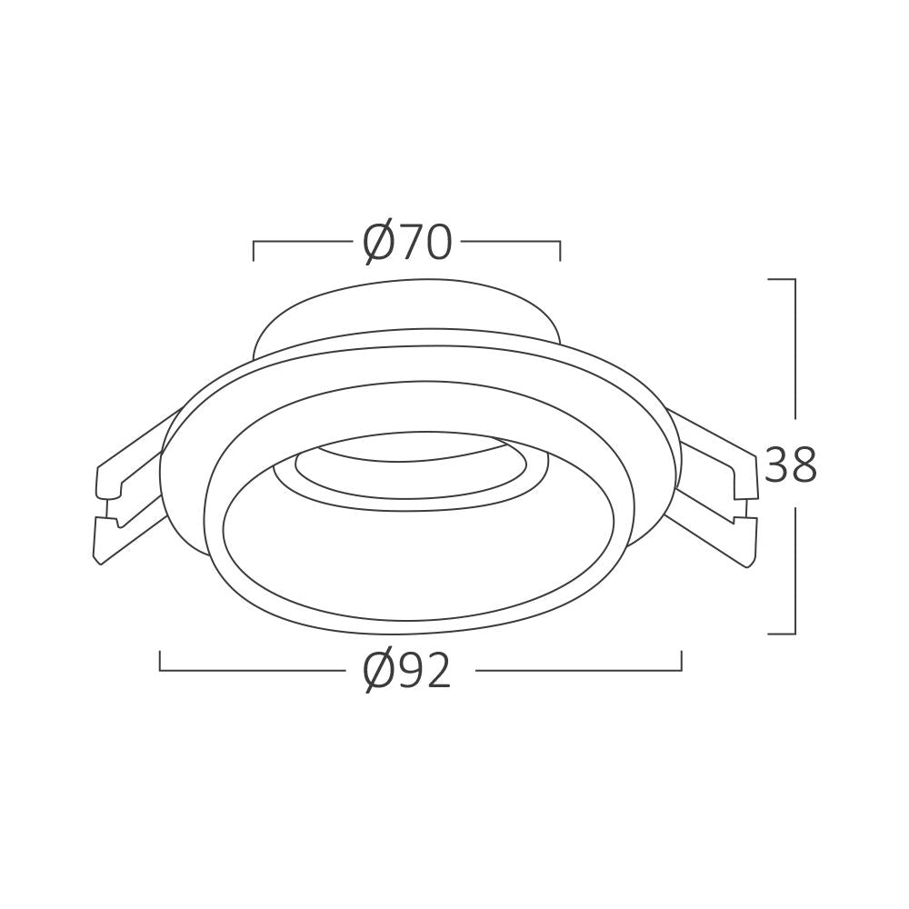 Spot Incastrat Rotund Alb & Negru Dulie MR16 Ø92x38mm