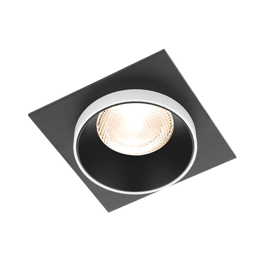 Spot Incastrat Patrat Negru & Alb Dulie MR16 Ø92x38mm