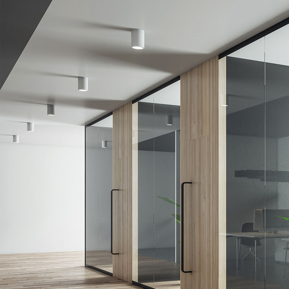 Spot Aplicat Rotund Alb & Negru Dulie GU10 Ø94x145mm