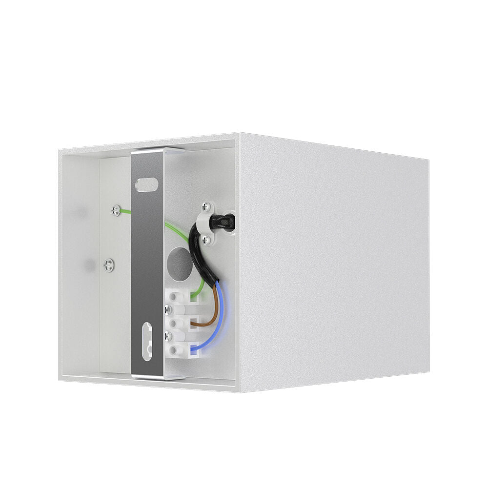 Spot Aplicat Patrat Alb & Negru Dulie GU10 L97xH140mm