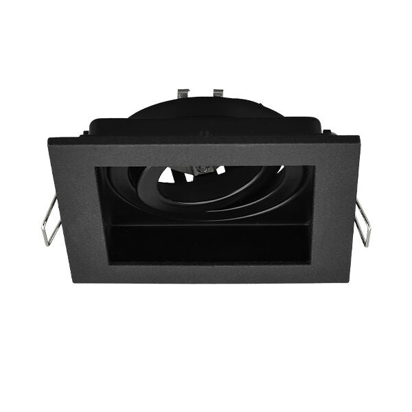 Spot Incastrat Patrat Fascicul Reglabil Negru Dulie MR16 L100xH30mm