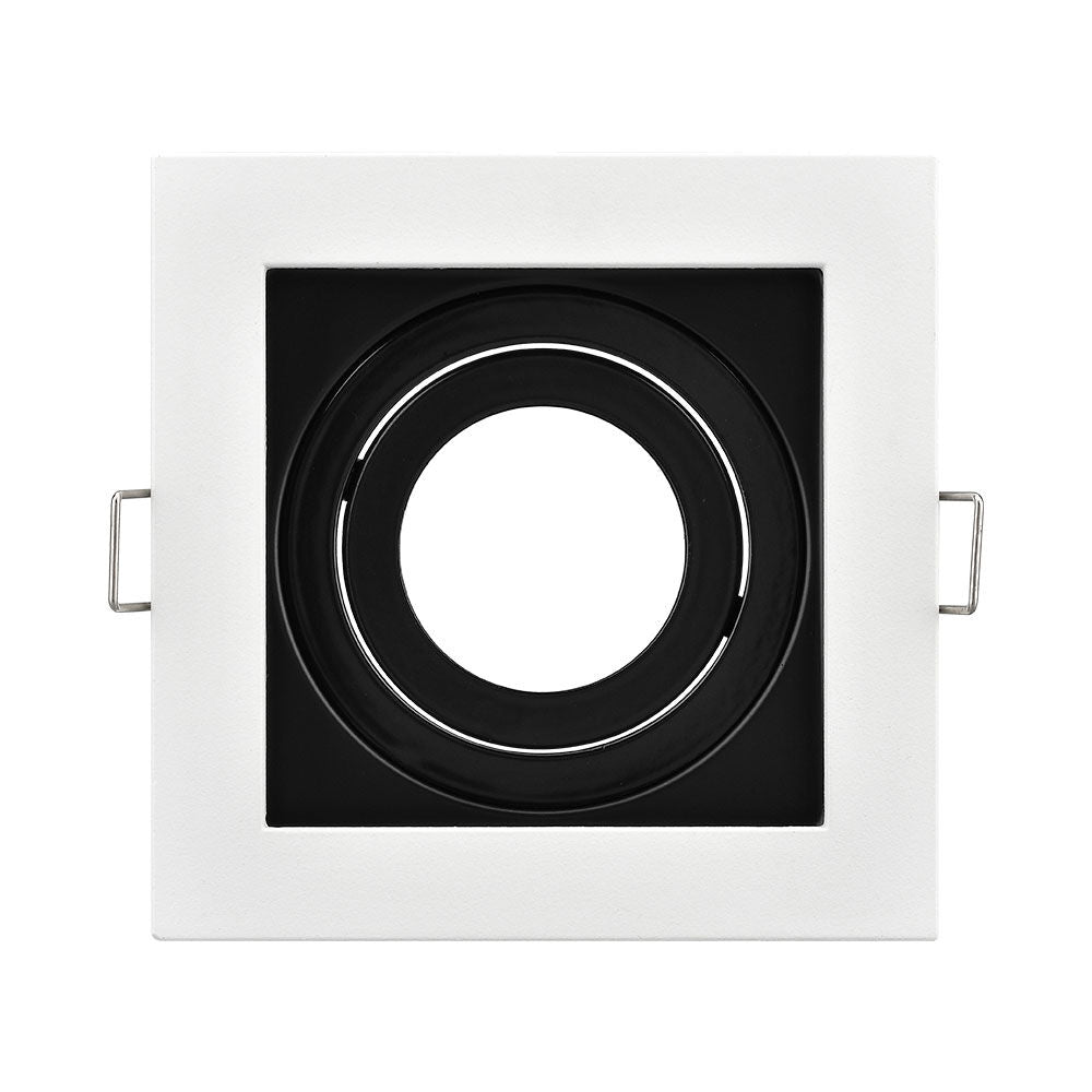 Spot Incastrat Patrat Fascicul Reglabil Alb & Negru Dulie MR16 L100xH30mm