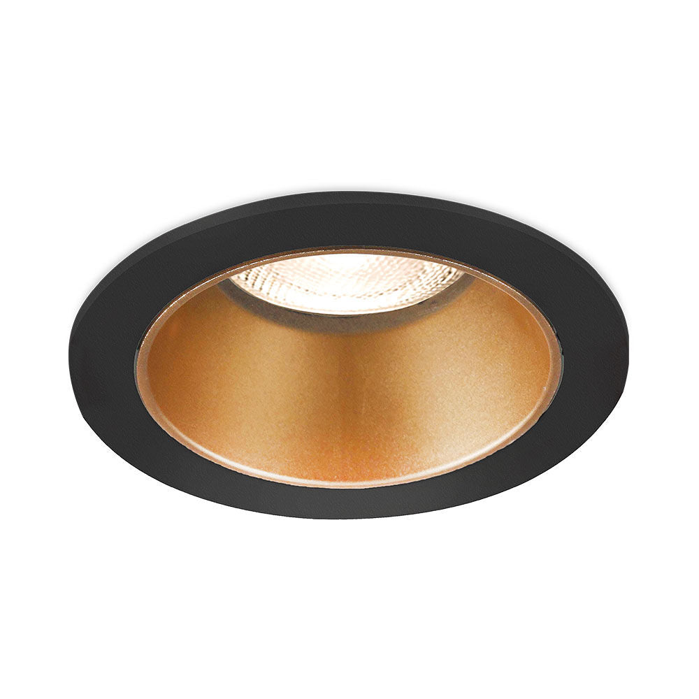 Spot Incastrat Rotund Negru & Auriu Dulie MR16 Ø85x32mm