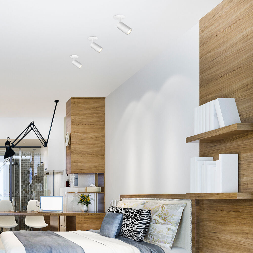 Spot Incastrat Orientabil Rotund Alb Dulie GU10 Ø55x83mm