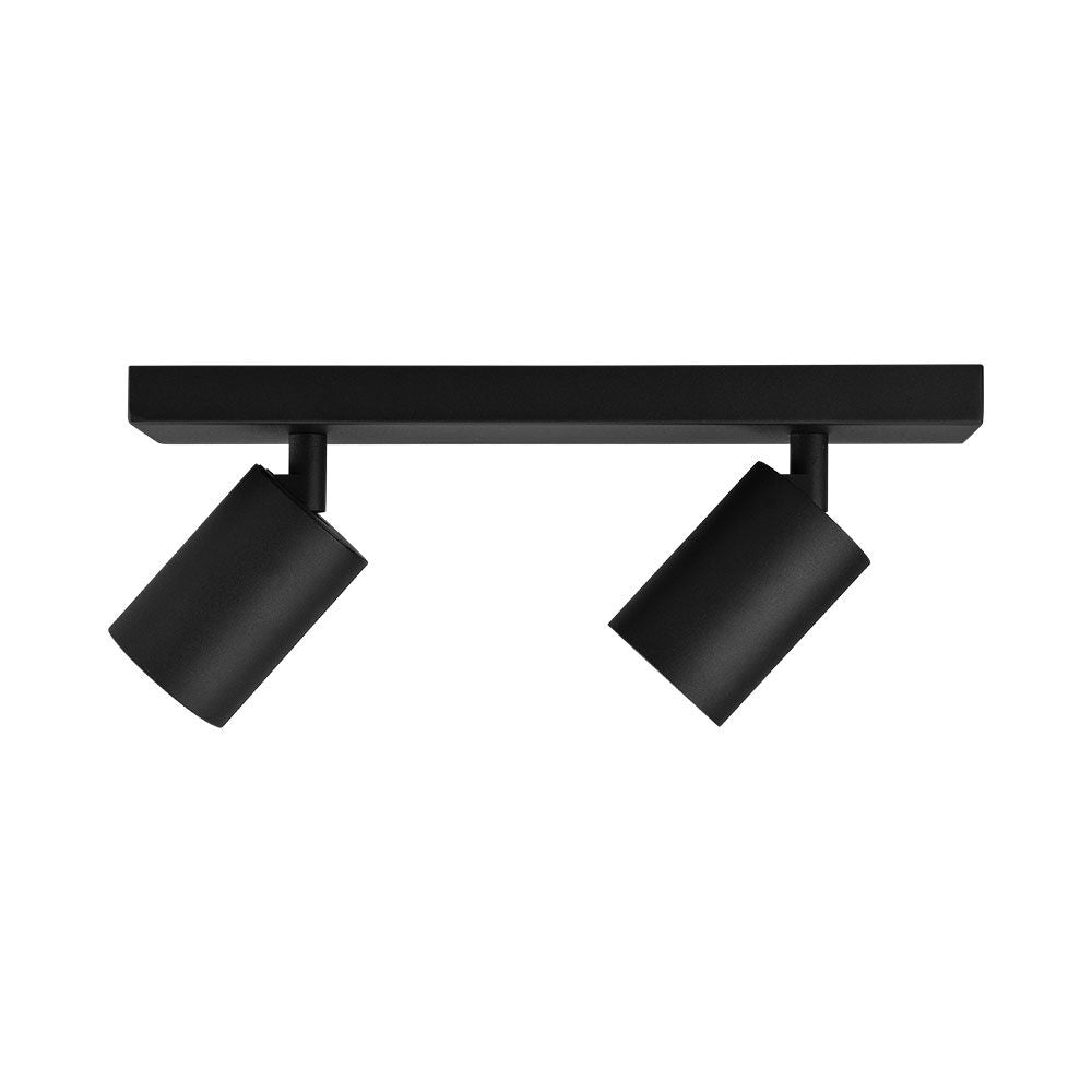 Lustra Neagra Liniara cu 2 Spoturi Reglabile 2xGU10