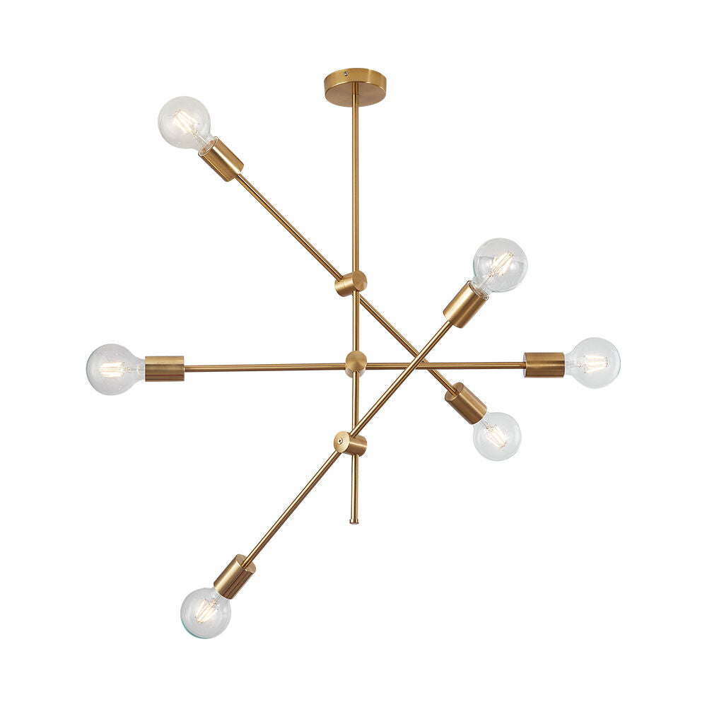 Lustra Stil Nordic Mid-Century 6xE27 Gold