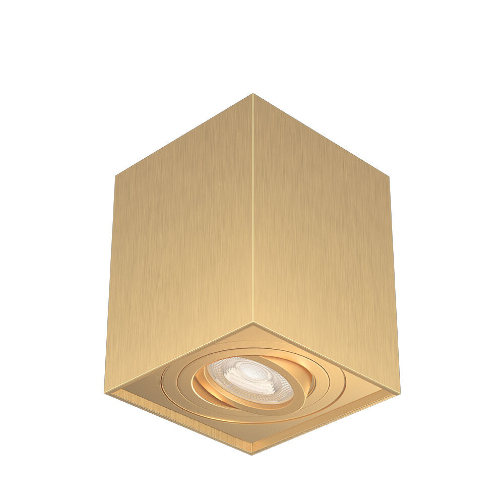 Spot Aplicat Patrat Fascicul Reglabil Auriu Dulie GU10 L80xH100mm led ceiling light