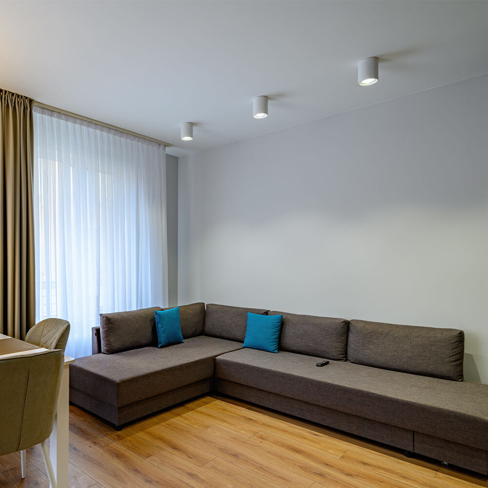 Spot Aplicat Rotund Fascicul Reglabil Alb Dulie GU10 Ø94x125mm