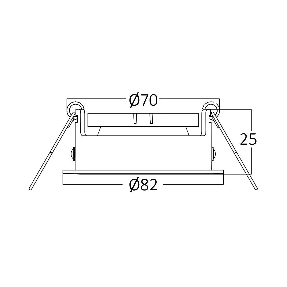 Spot Incastrat Rotund Fascicul Reglabil Alb Dulie MR16 Ø82x25mm