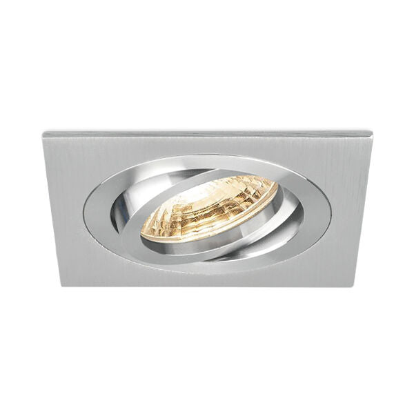 Spot Incastrat Patrat Fascicul Reglabil Argintiu Dulie MR16 L92xH25mm