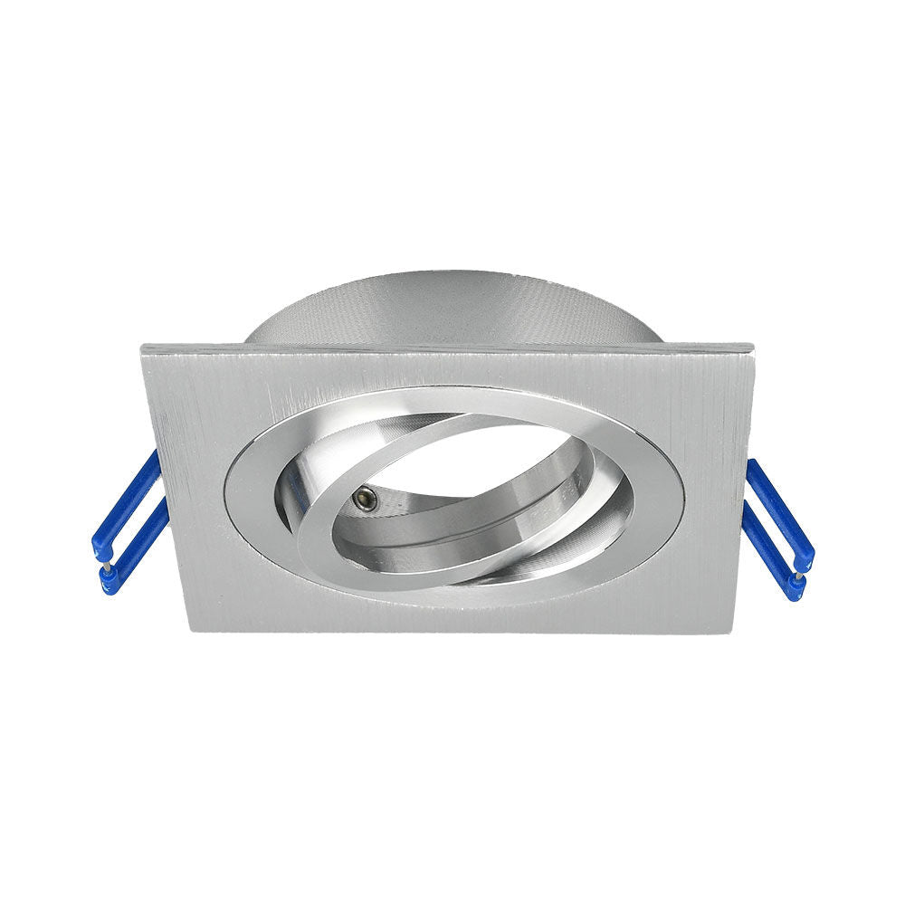Spot Incastrat Patrat Fascicul Reglabil Argintiu Dulie MR16 L92xH25mm