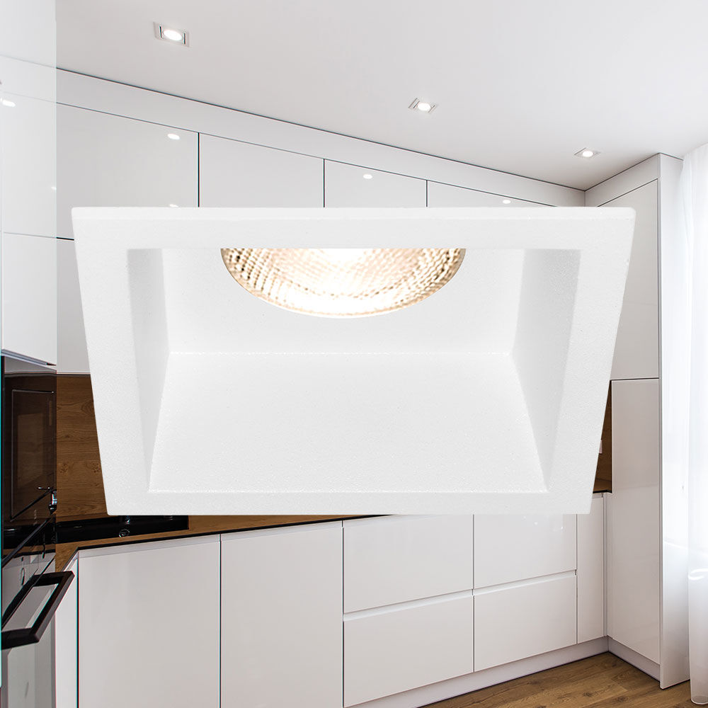 Spot Incastrat Patrat Alb Dulie MR16 L86xH40mm